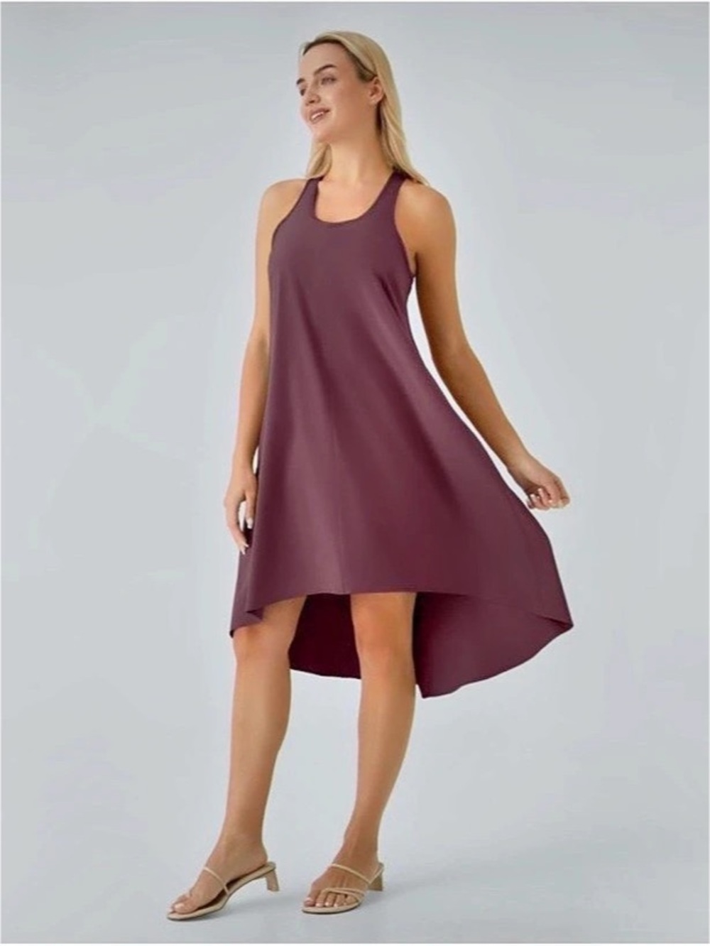 HALARA Breezeful RacerPocket High Low Flowy Midi Quick Dry Casual Dress Midi